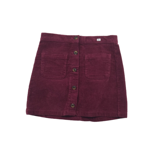 Next Burgundy Corduroy Mini Skirt Age 8