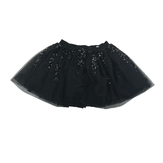 Tu Black Sequin Frill Layered Skirt Age 8