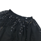 Tu Black Sequin Frill Layered Skirt Age 8