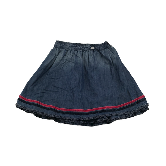 Blue Denim Skirt with Hem Detailing Age 9