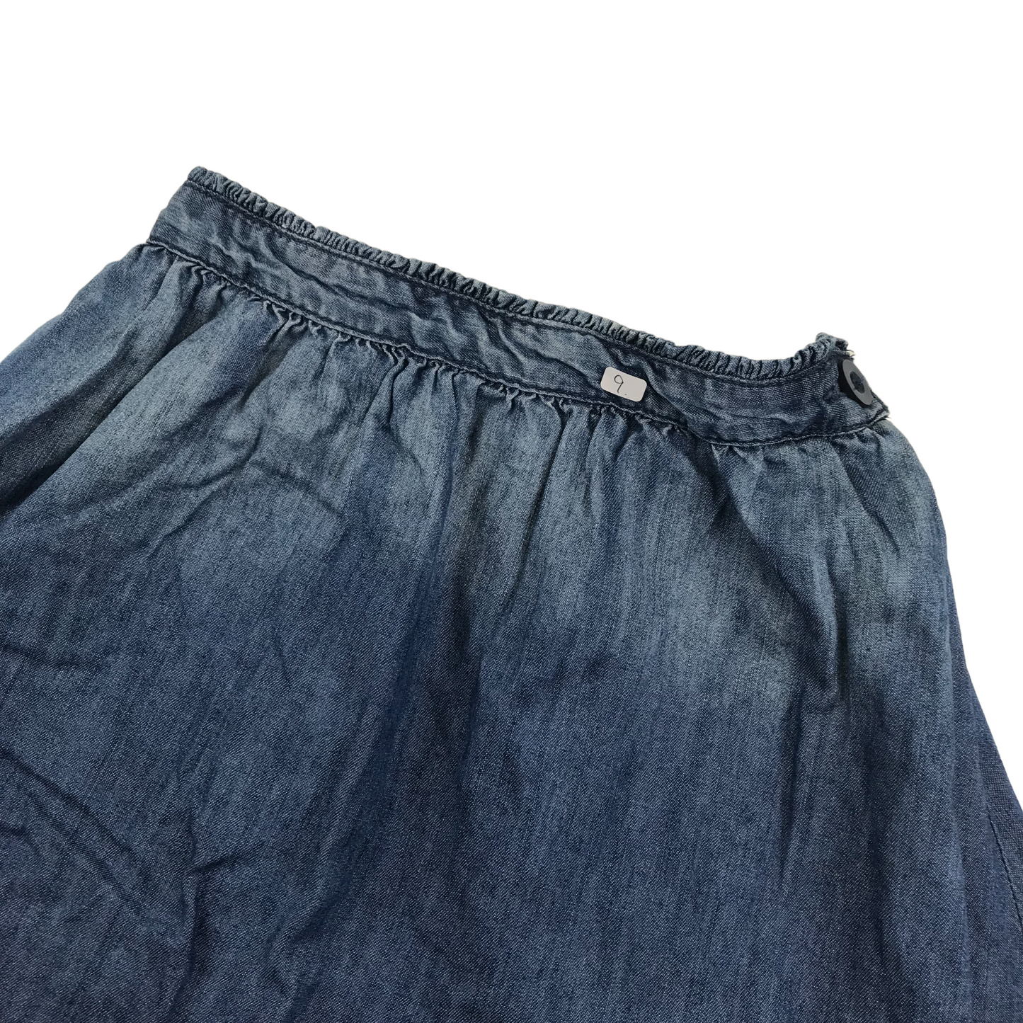 Blue Denim Skirt with Hem Detailing Age 9