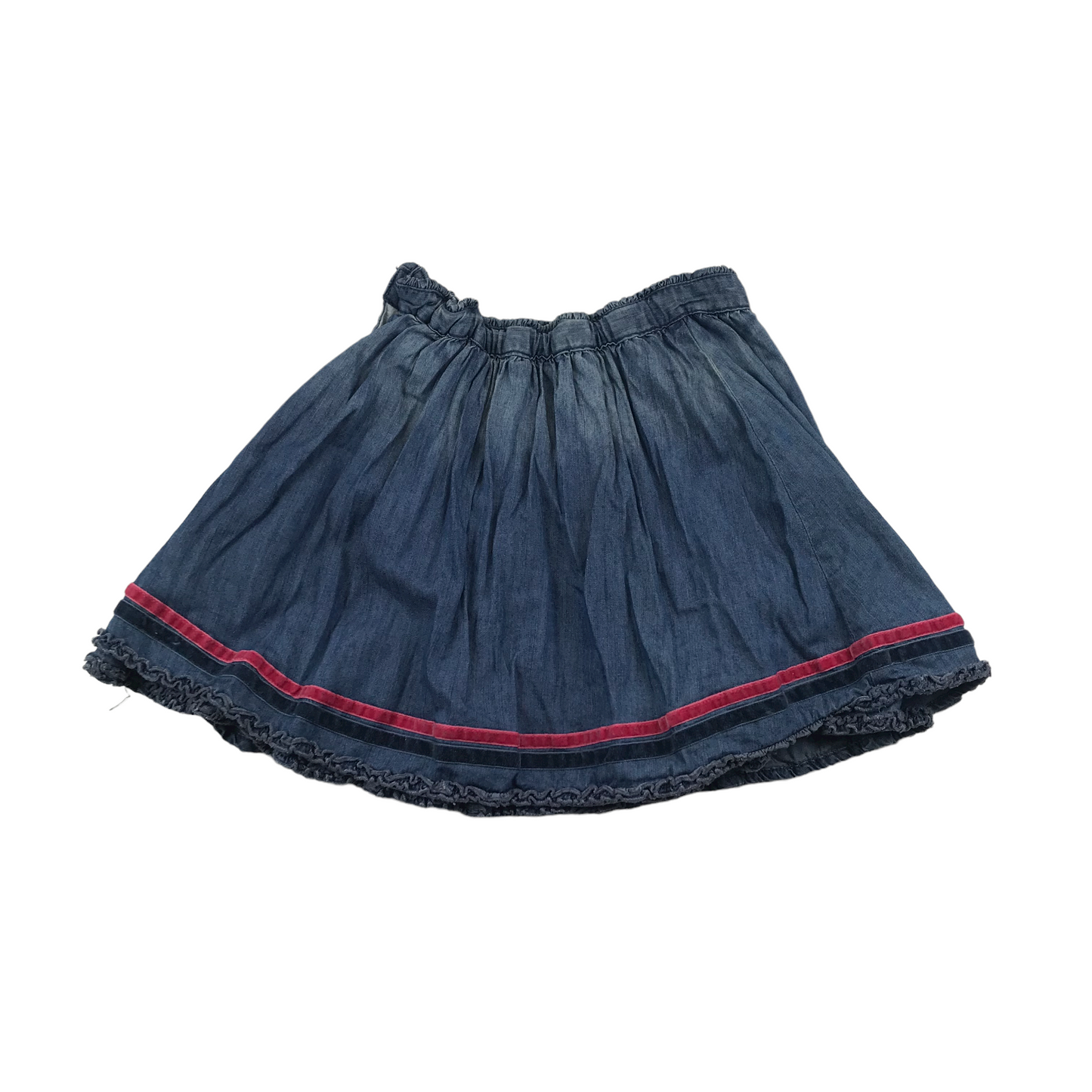 Blue Denim Skirt with Hem Detailing Age 9