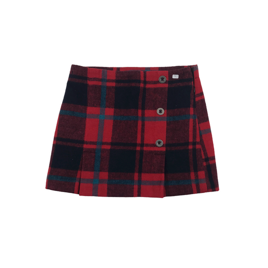 Next Red Checked Mini Skirt Age 9