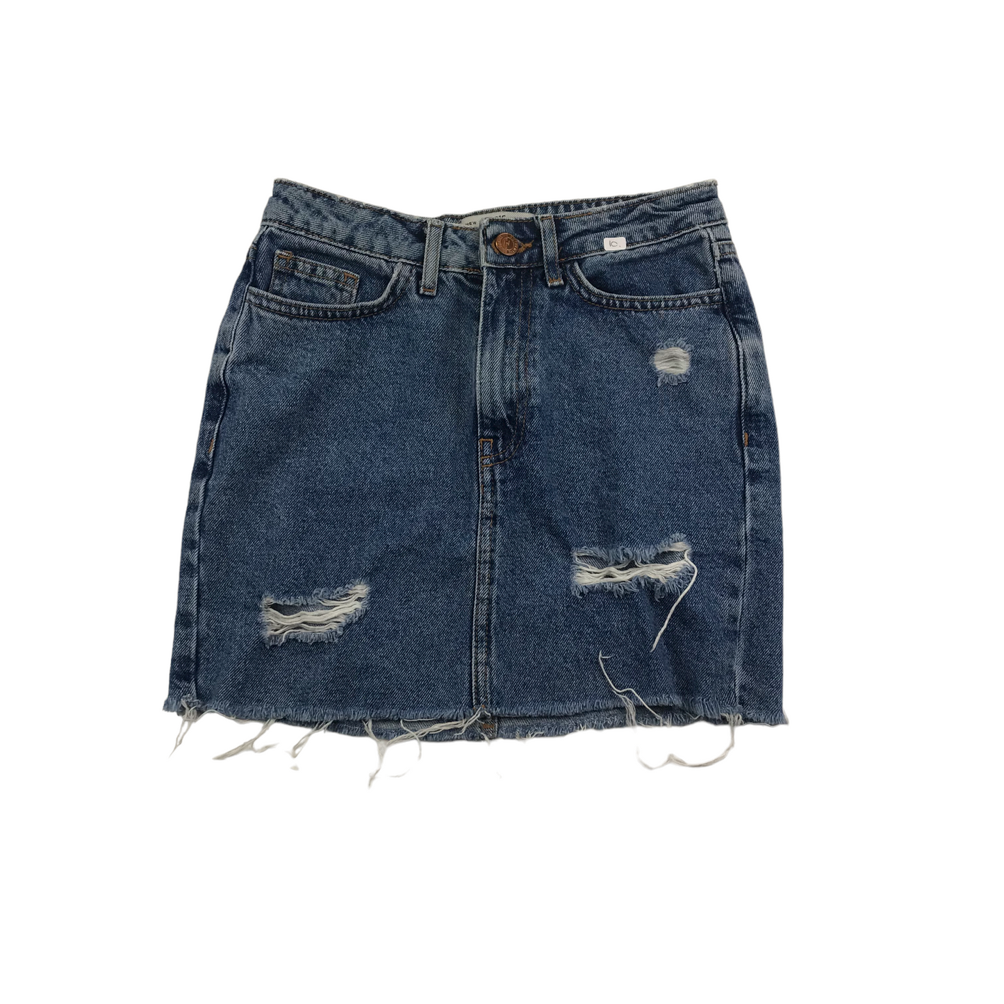 New Look Denim Ripped Mini Skirt Age 10