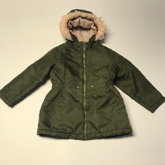 Matalan Khaki Green Short Parka Age 4