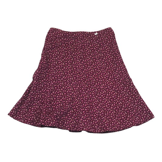 GAP Burgundy and Pink Floral Skirt Age 12