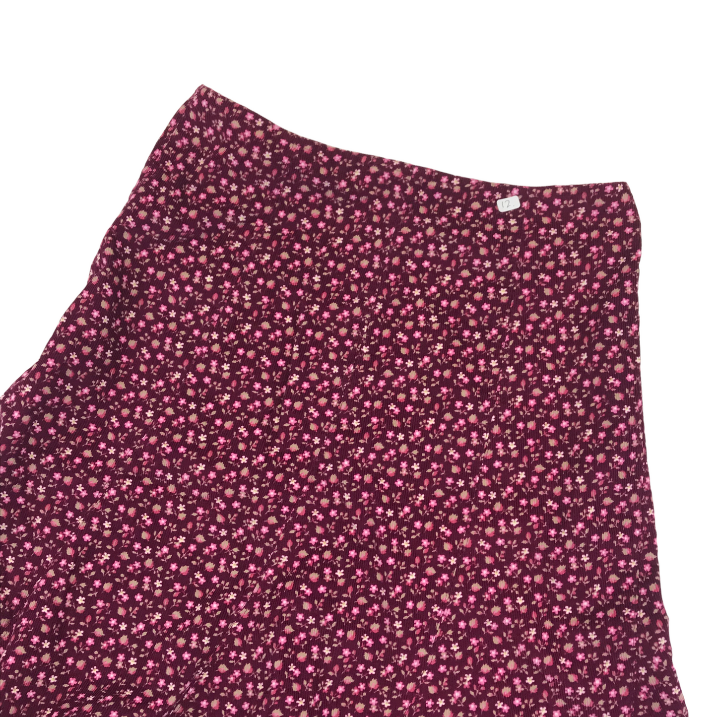 GAP Burgundy and Pink Floral Skirt Age 12