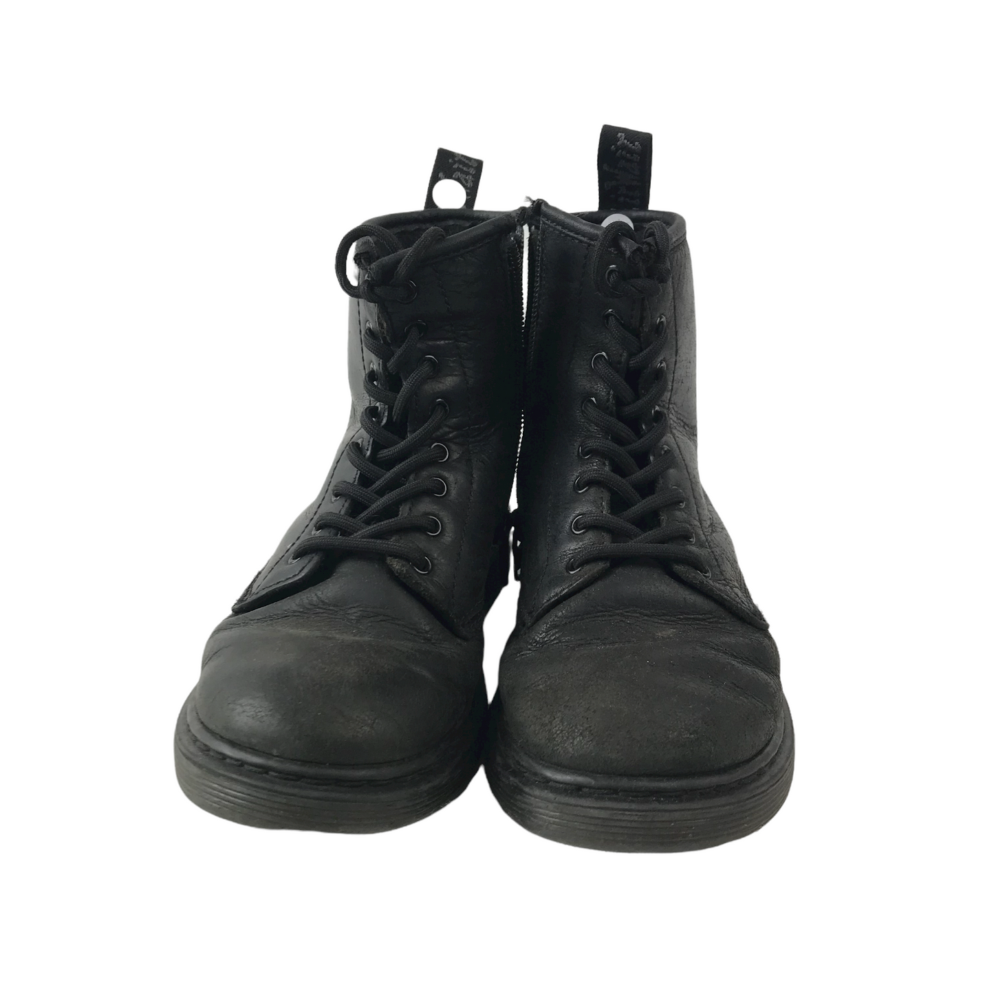 Dr. Martens Black Leather Combat Boots Shoe Size 1