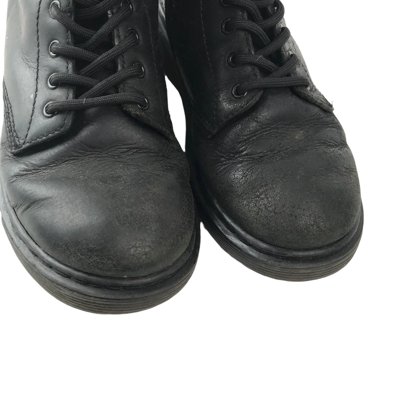 Dr. Martens Black Leather Combat Boots Shoe Size 1