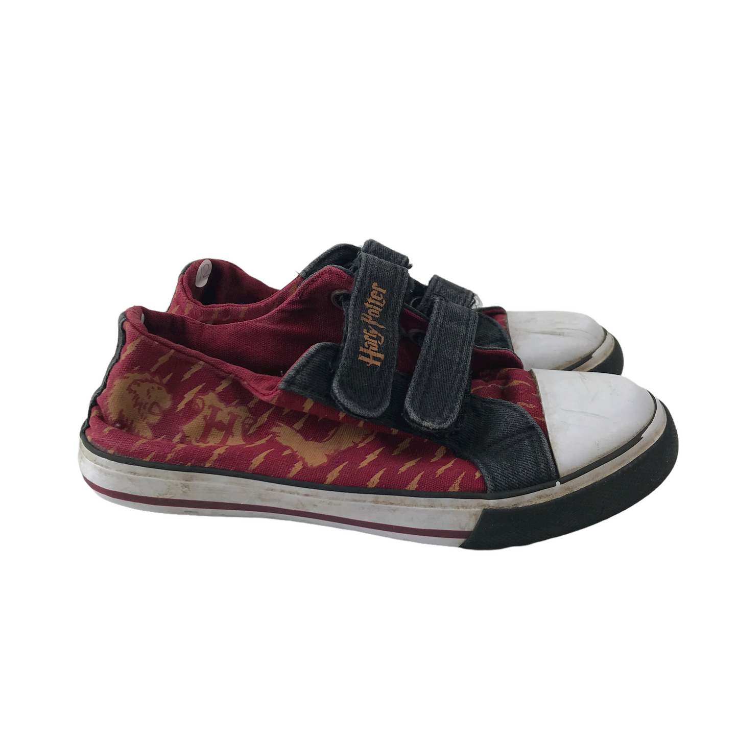 George Harry Potter Burgundy Canvas Trainers Shoe Size 12 (jr)