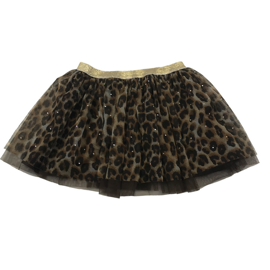 Justice Brown Animal Pattern Frilled Skort Age 10