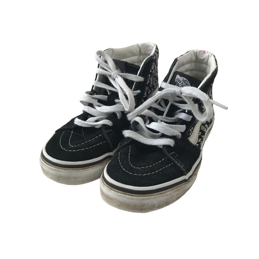 Vans Black and White High Tops Trainers Shoe Size 13 (jr)