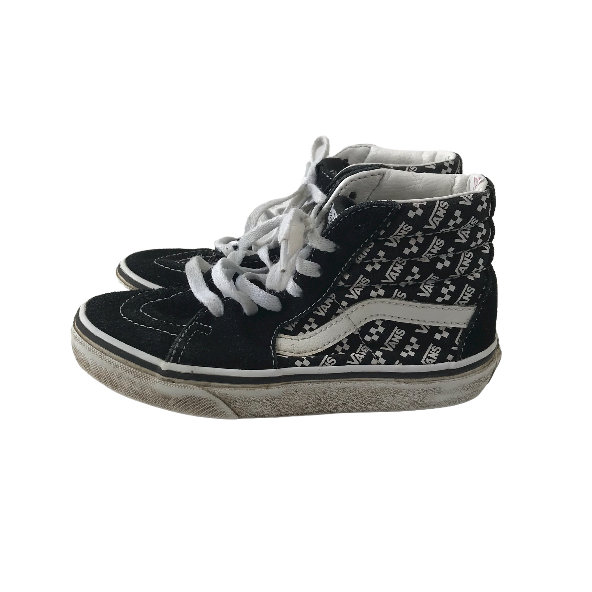 Vans Black and White High Tops Trainers Shoe Size 13 jr