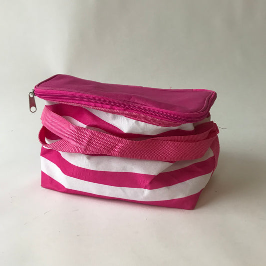 Pink and White Stripy Lunch Bag