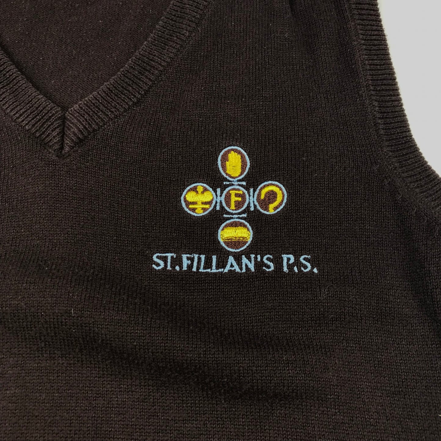 St. Fillan's Primary Brown Tank Top with V-neck