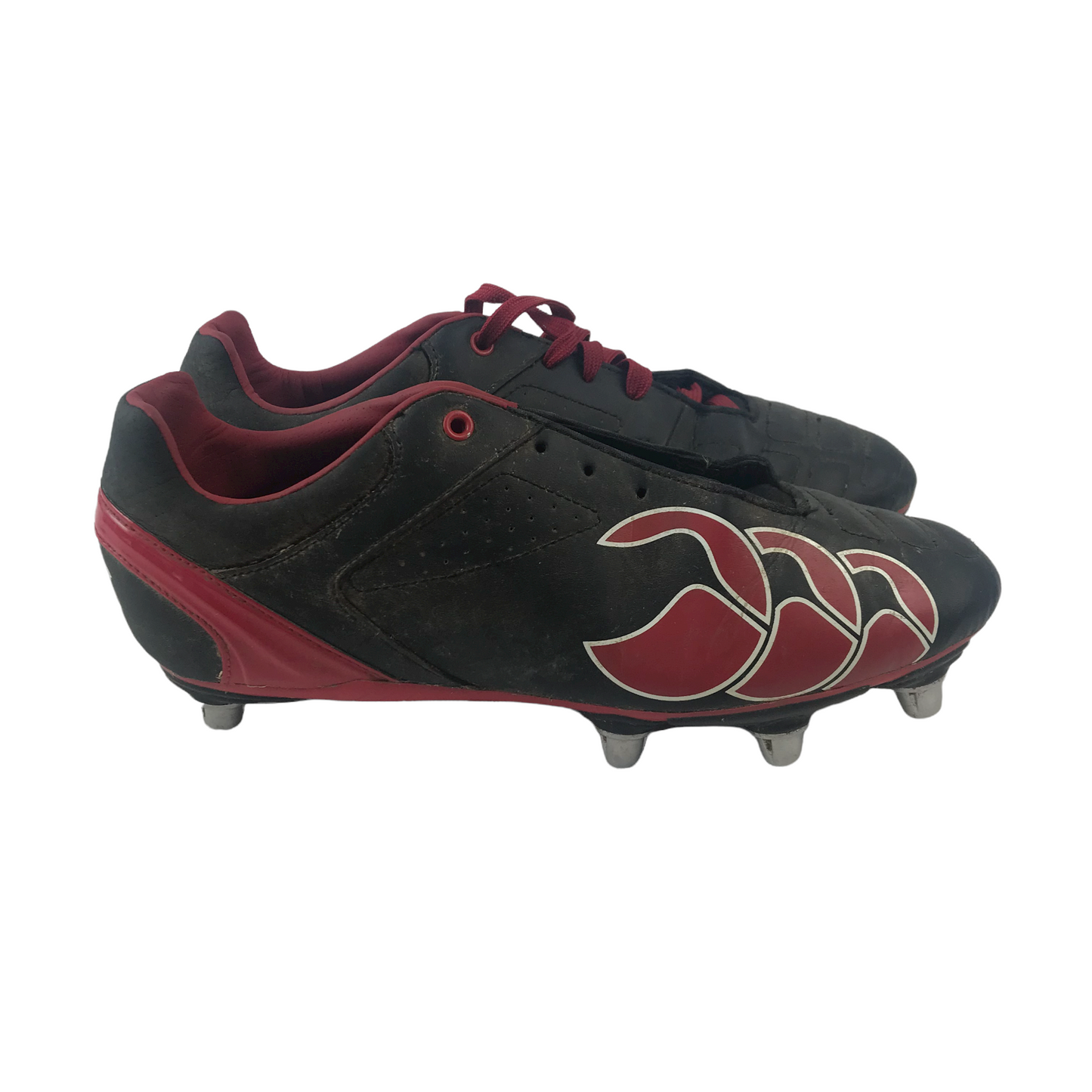 Canterbury Black and Red Rugby Boots Shoe Size 8