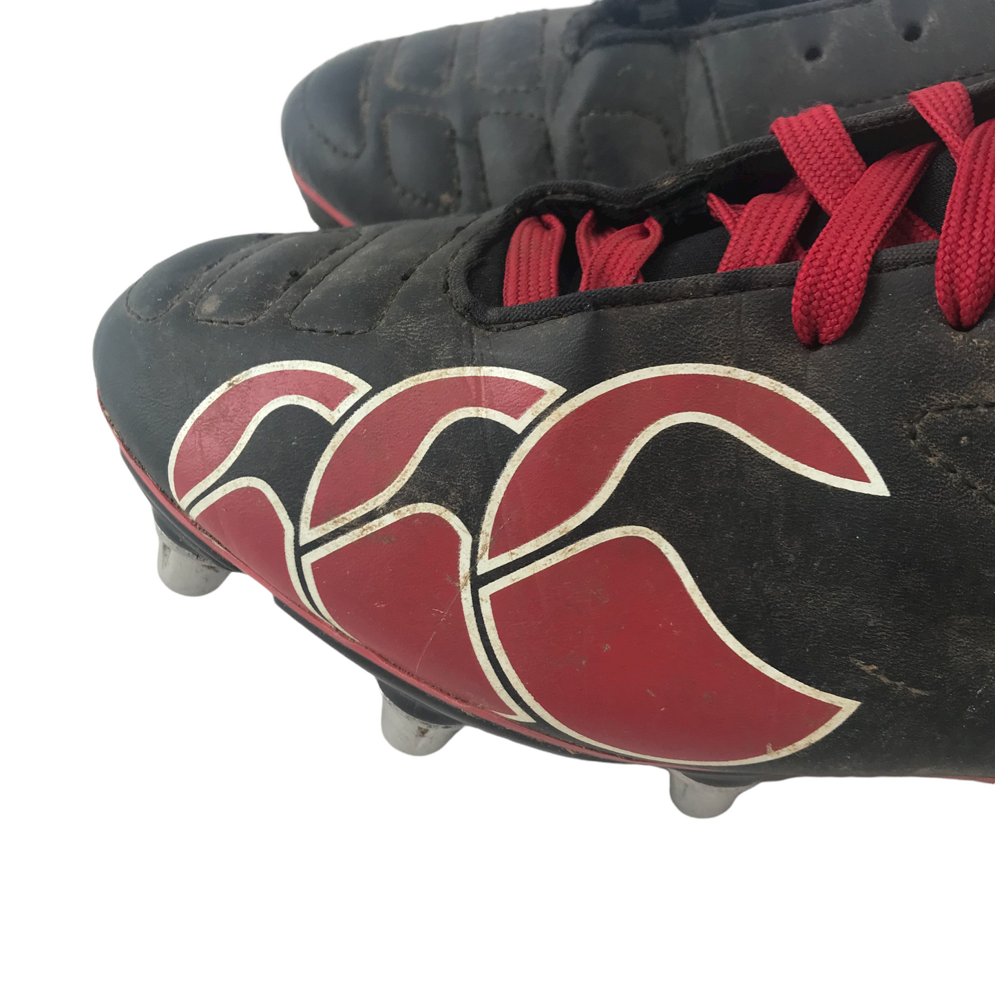 Canterbury Black and Red Rugby Boots Shoe Size 8