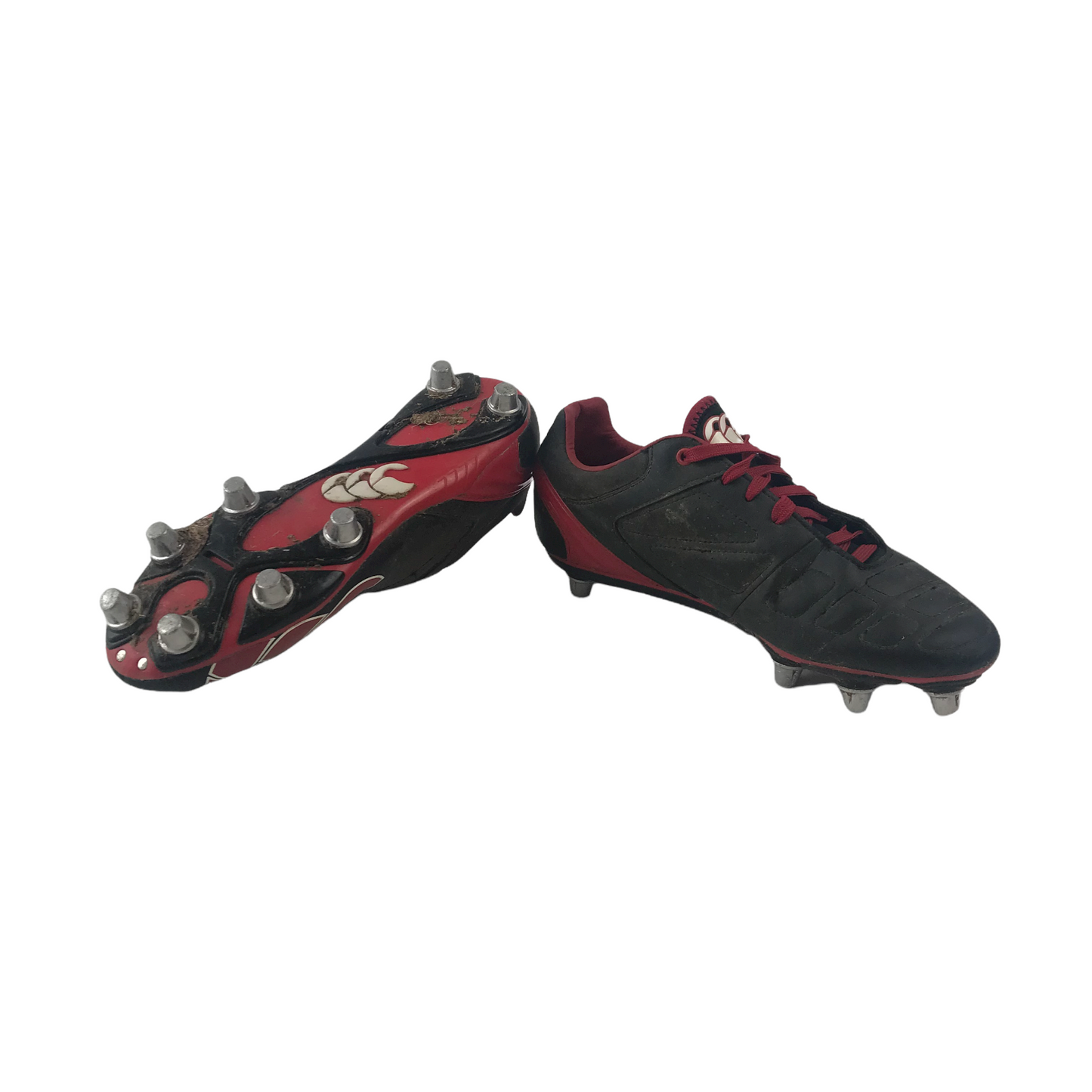 Canterbury Black and Red Rugby Boots Shoe Size 8