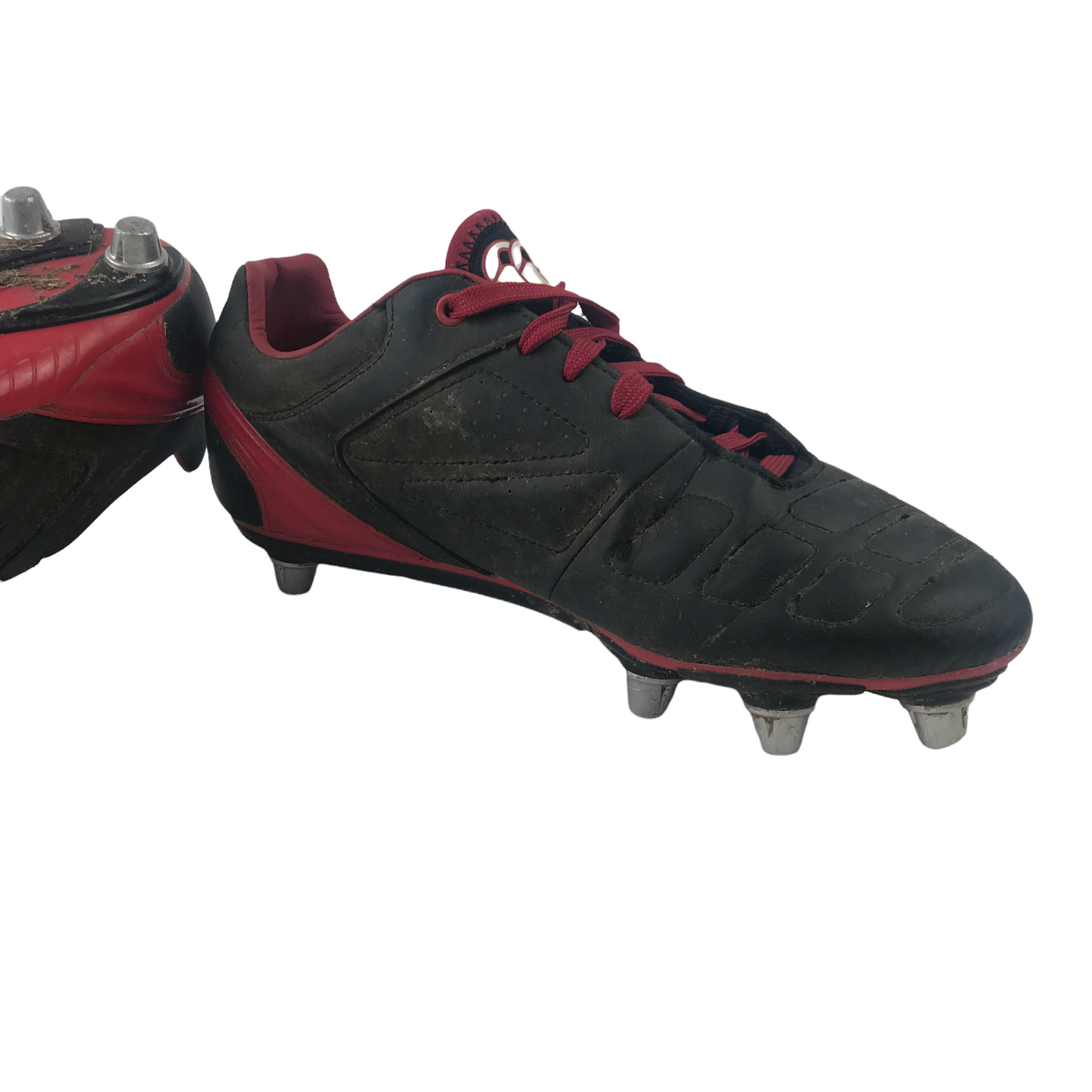 Canterbury Black and Red Rugby Boots Shoe Size 8