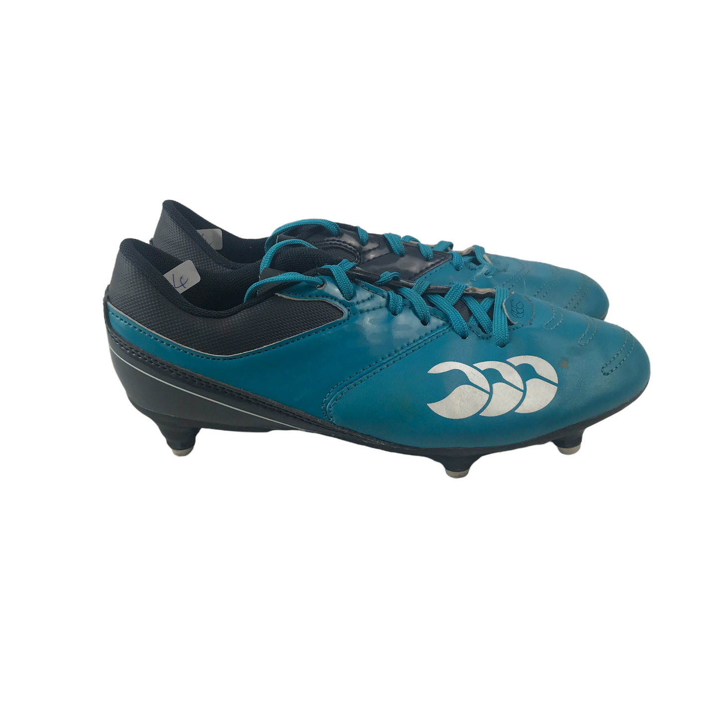 Canterbury Bright Blue and Navy Rugby Boots Shoe Size 4