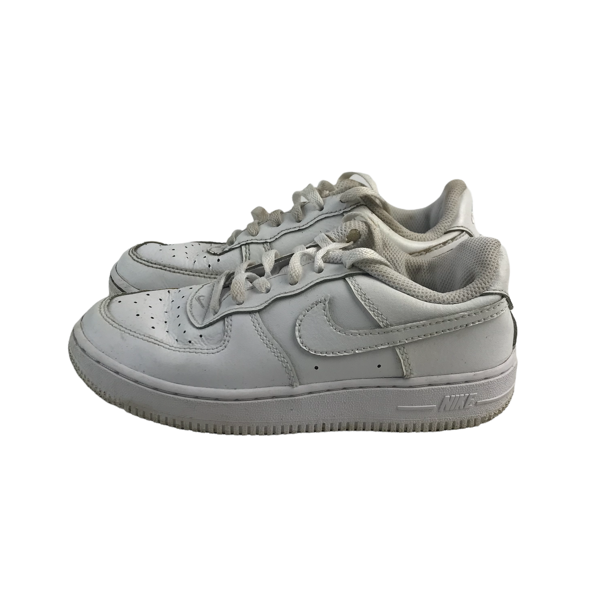 Nike Air Force One Trainers Shoe Size white plain with laces