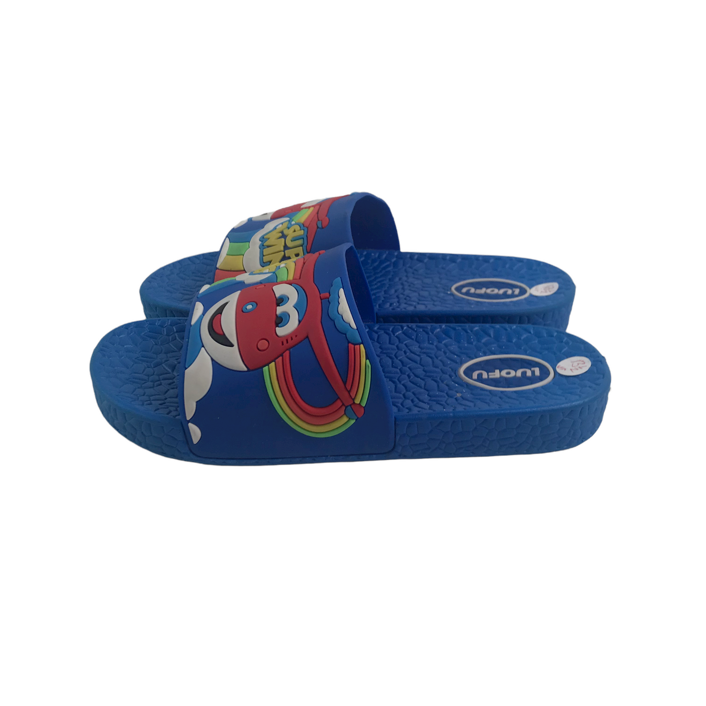 Luofu Blue Planes Sliders Shoe Size 13.5 (jr)