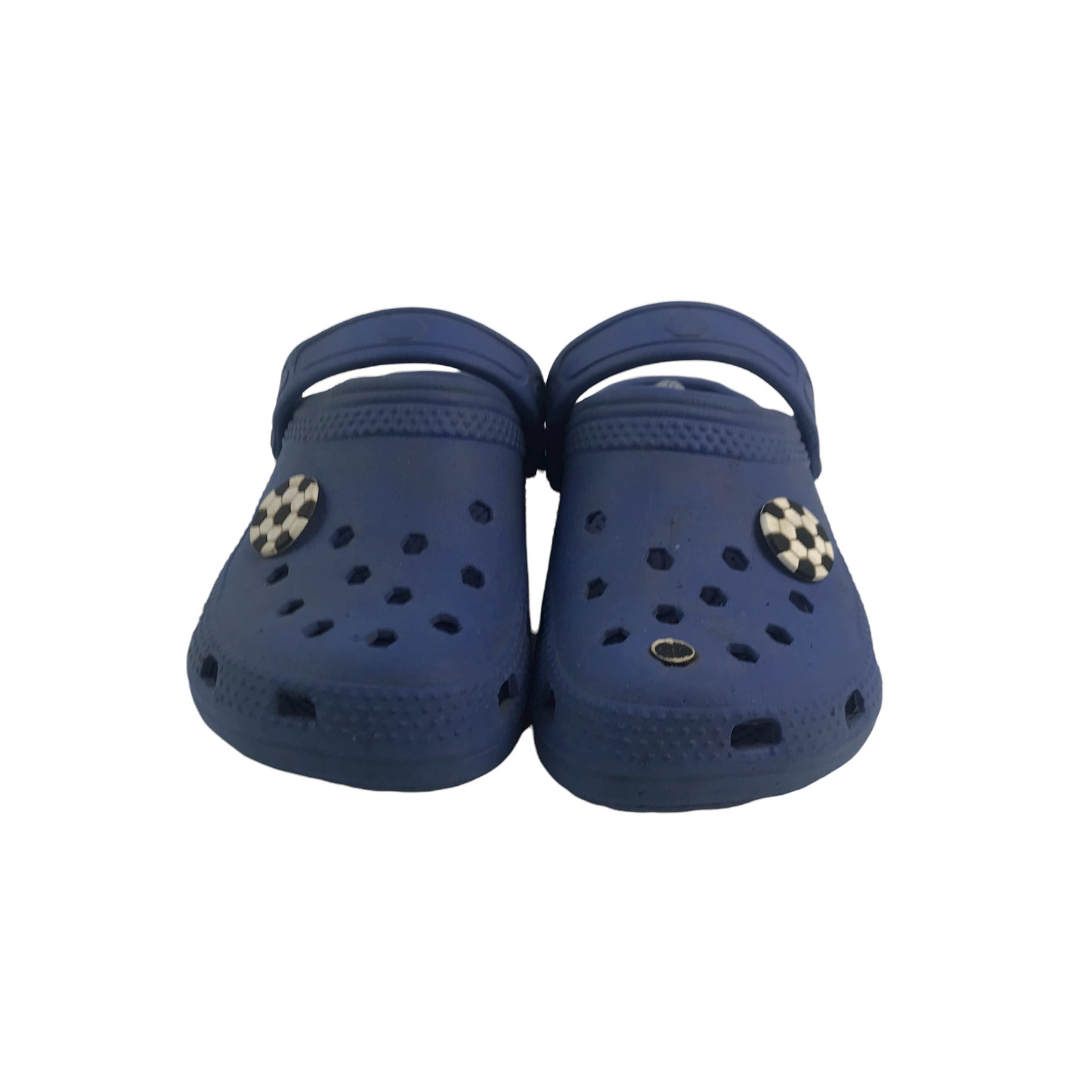 Navy Blue Football Clip Clogs Shoe Size 10.5 (jr)