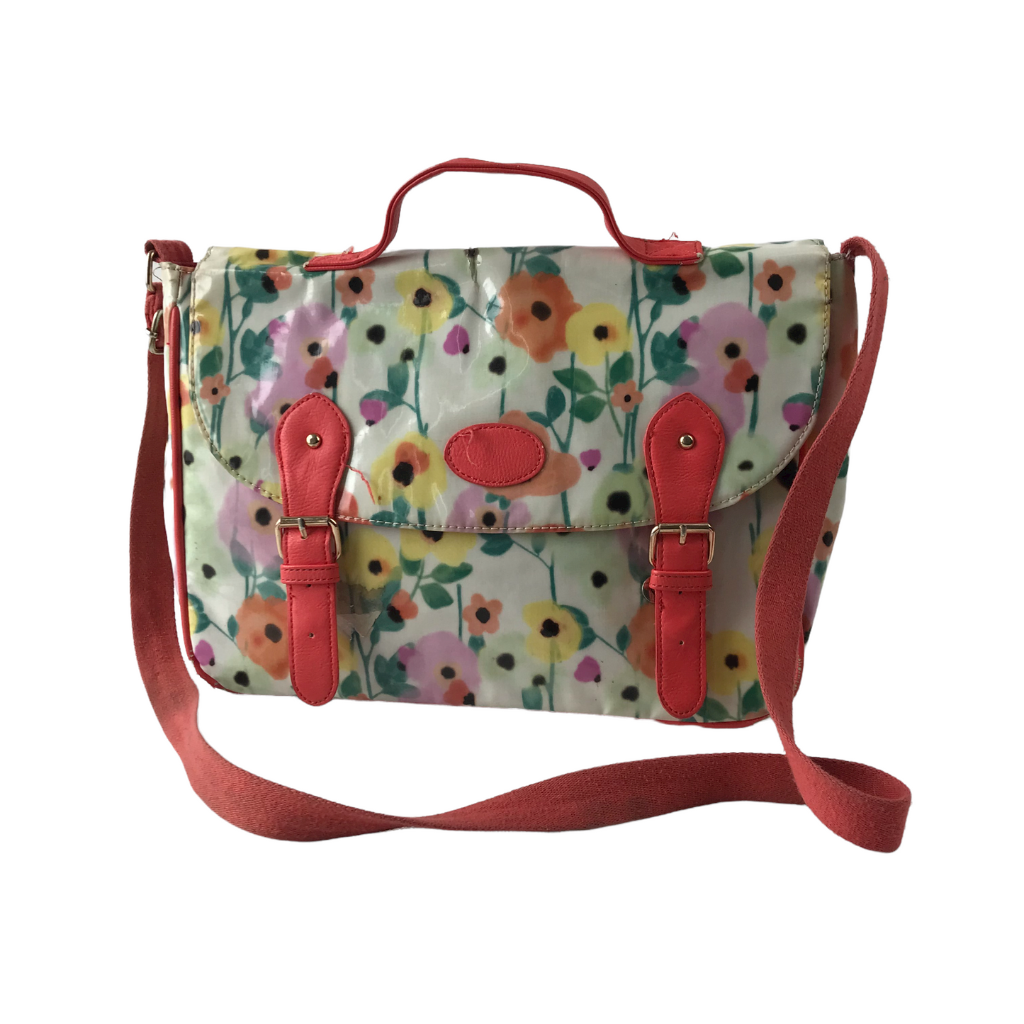 M&S White and Floral Shoulder Bag