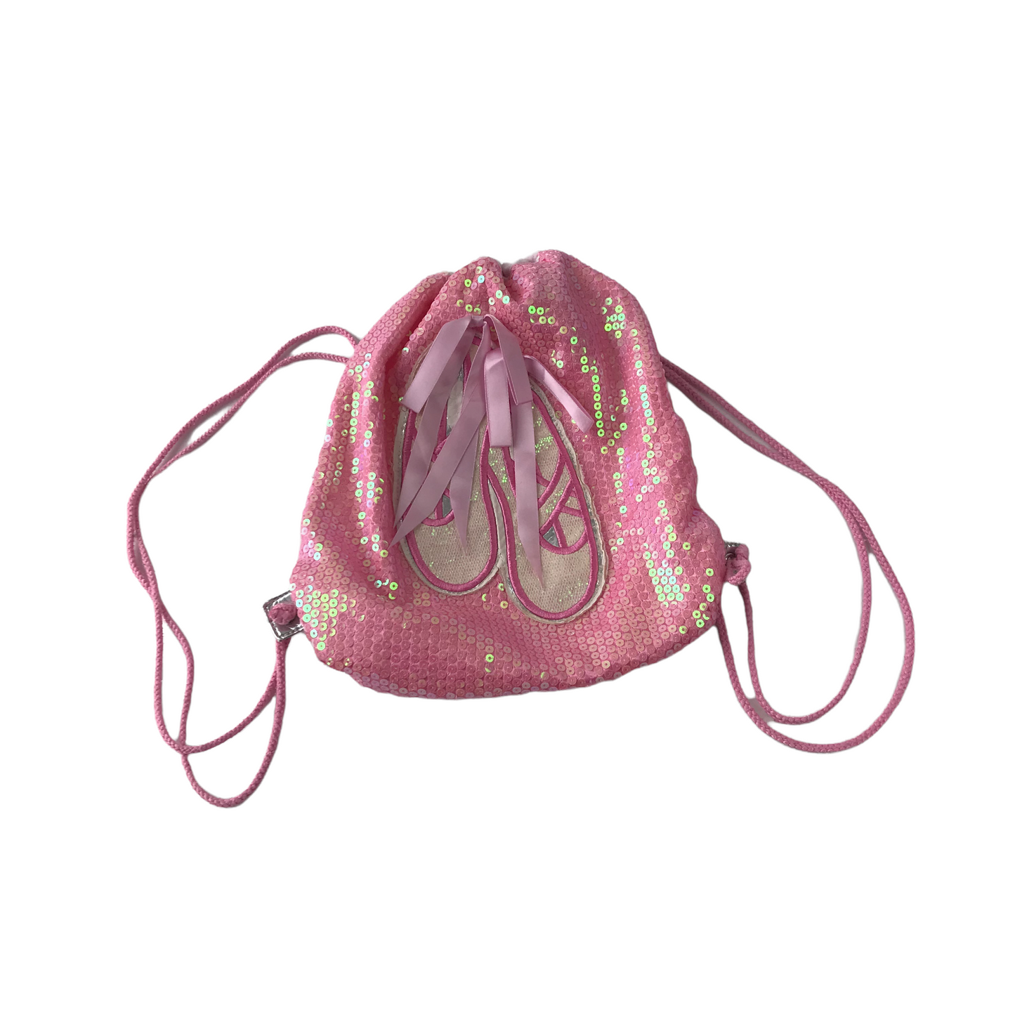 Pink Sequin Ballerina Shoes Gym Bag