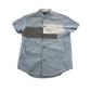 Next Light Blue Collarless Short Sleeve Shirt Age 4