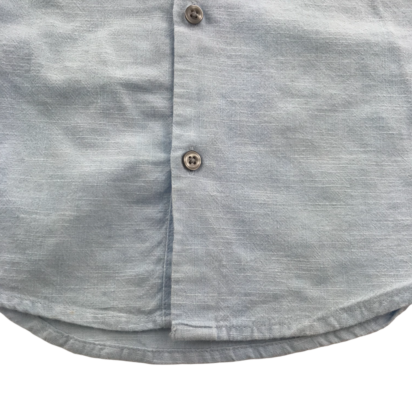 Next Light Blue Collarless Short Sleeve Shirt Age 4