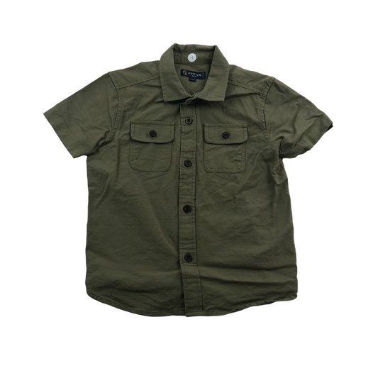 Howick Khaki Green Short Sleeve Shirt Age 4