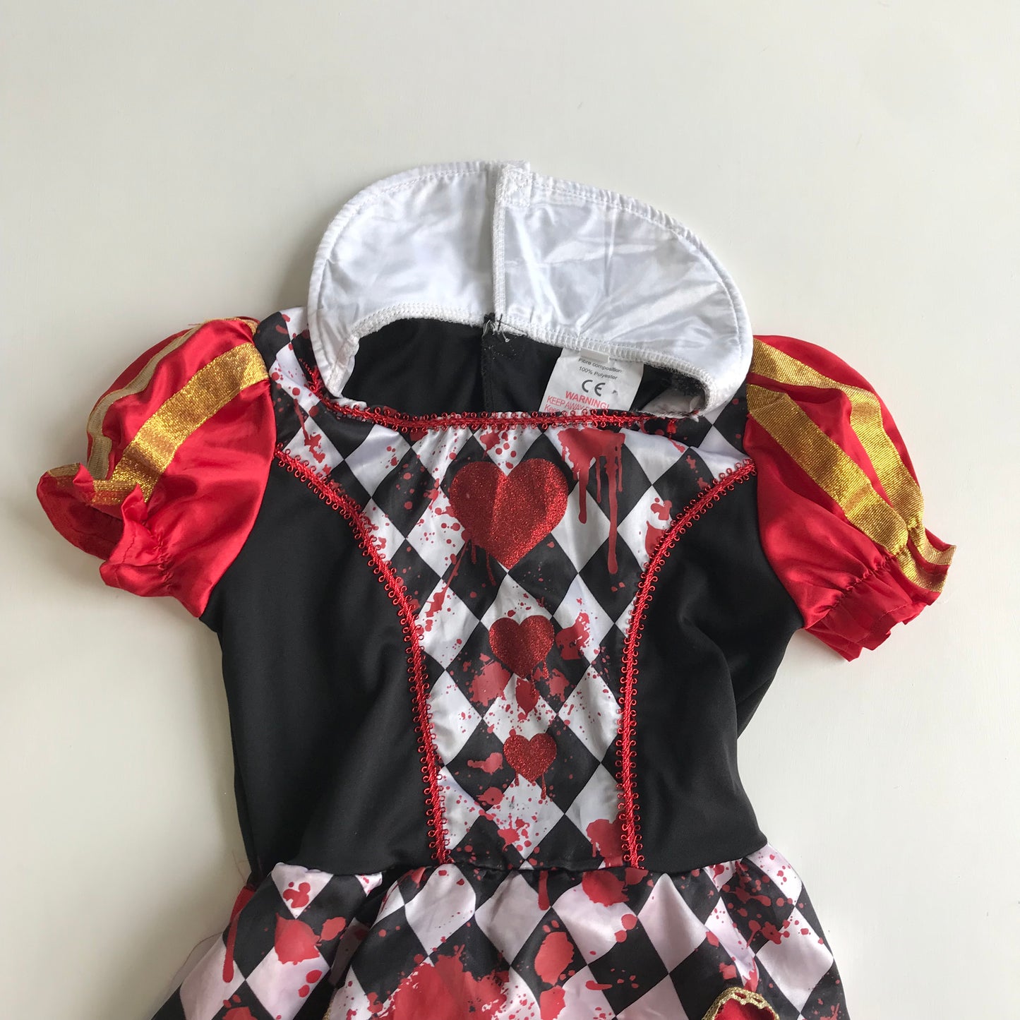 Queen of Hearts Costume Dress Age 8