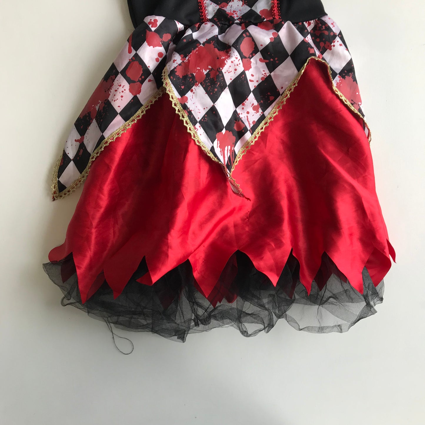 Queen of Hearts Costume Dress Age 8