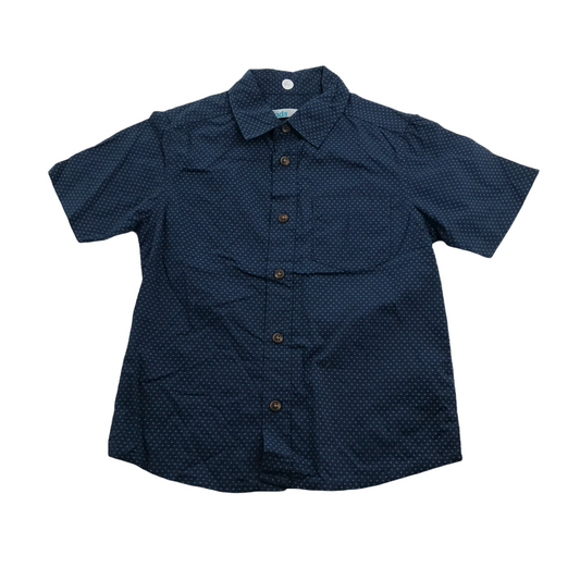 M&Co Navy Blue Starry Short Sleeve Shirt Age 5