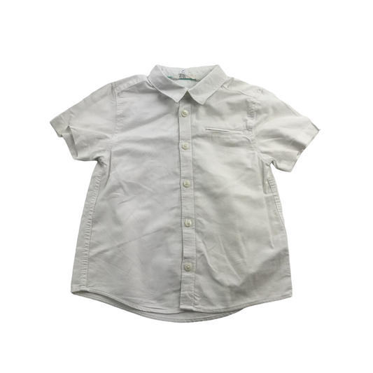 H&M White Short Sleeve Shirt Age 5
