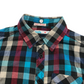 M&Co Blue Navy and Red Checked Short Sleeve Shirt Age 5