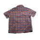 Next Orangeish Red and Blue Checked Short Sleeve Shirt Age 5