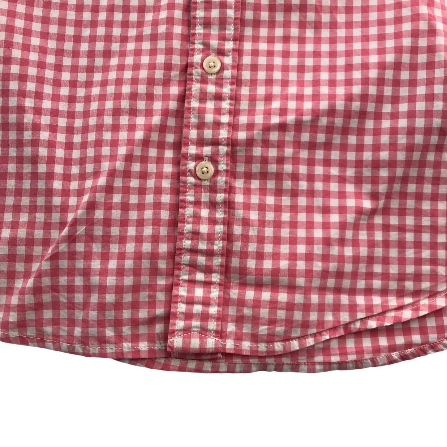 Gap Red and White Checked Short Sleeve Shirt Age 6