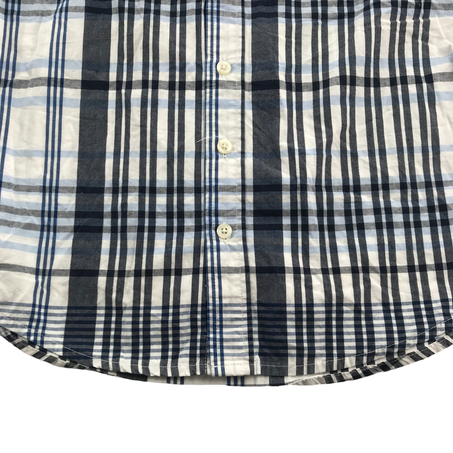 Cherokee Blue and White Checked Short Sleeve Shirt Age 8