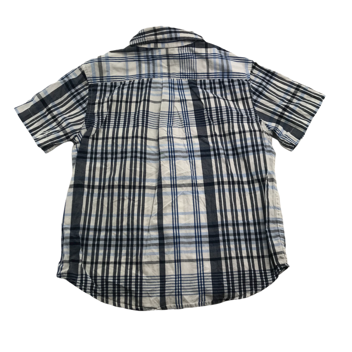 Cherokee Blue and White Checked Short Sleeve Shirt Age 8