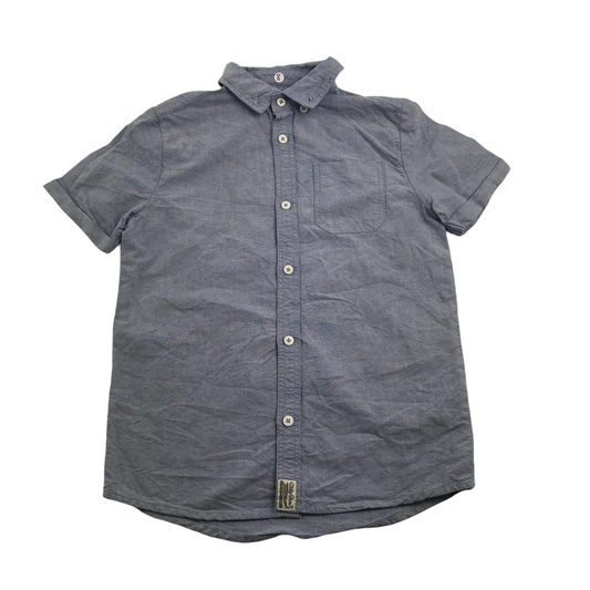 F&F Blue Short Sleeve Shirt Age 8