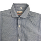Next Greyish Blue and White Stripy Pattern Short Sleeve Shirt Age 9