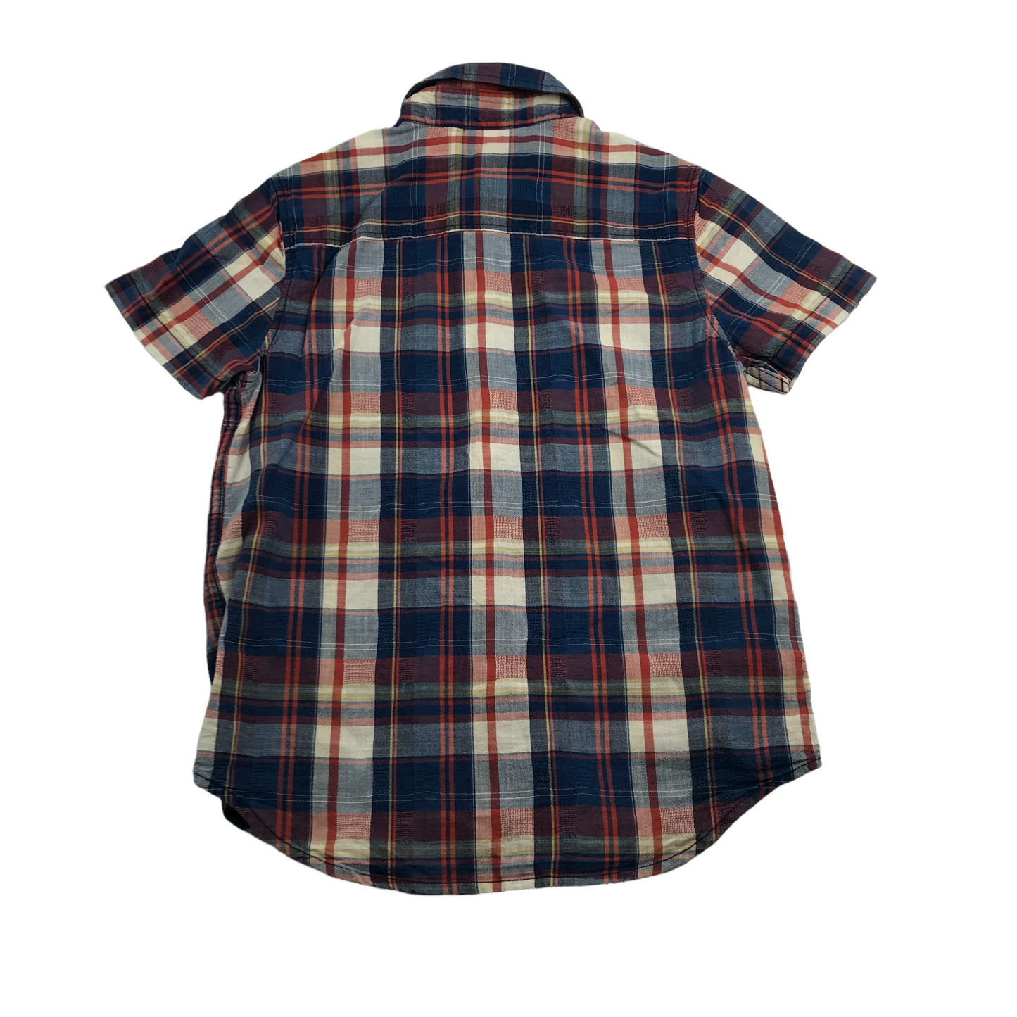 Next Navy and Red Checked Short Sleeve Shirt Age 10