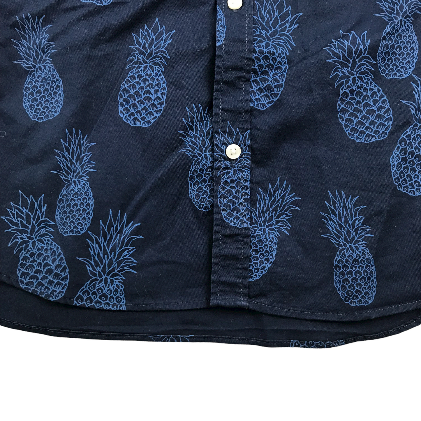 H&M Navy Blue Pineapple Short Sleeve Shirt Age 11