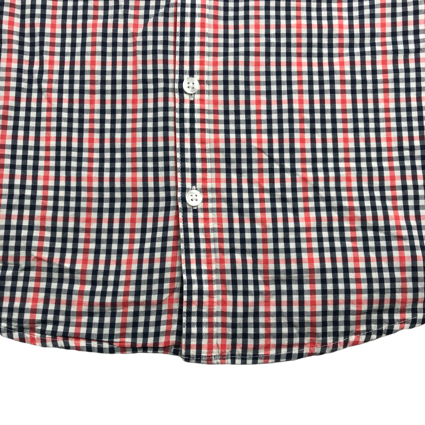 Primark Red and Navy Checked Short Sleeve Shirt Age 11