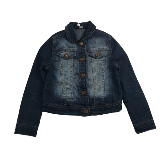 George Dark Blue Faded Detailing Denim Jacket Age 6