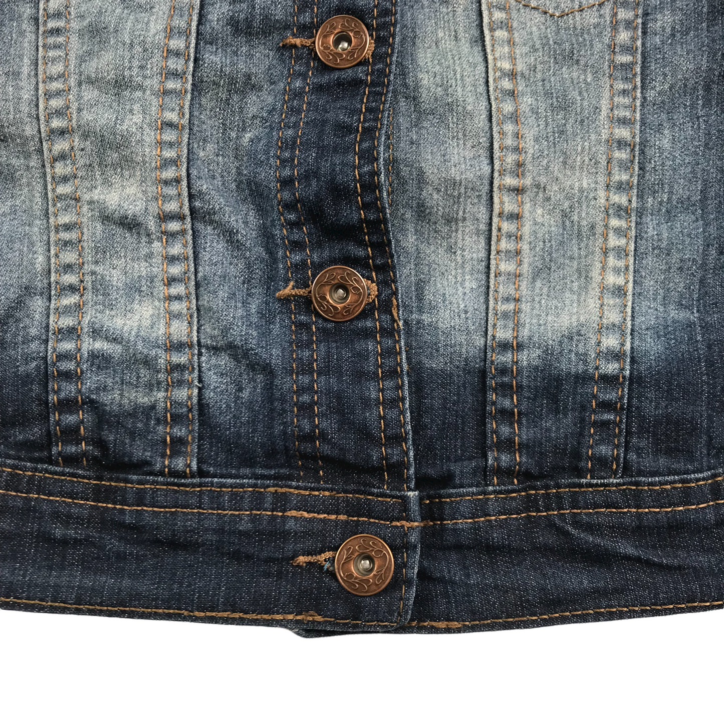 George Dark Blue Faded Detailing Denim Jacket Age 6