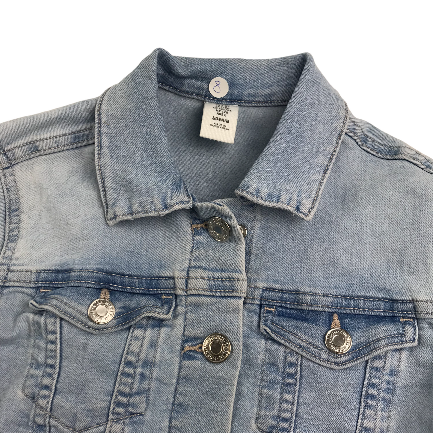 H&M Light Blue Denim Jacket Age 8