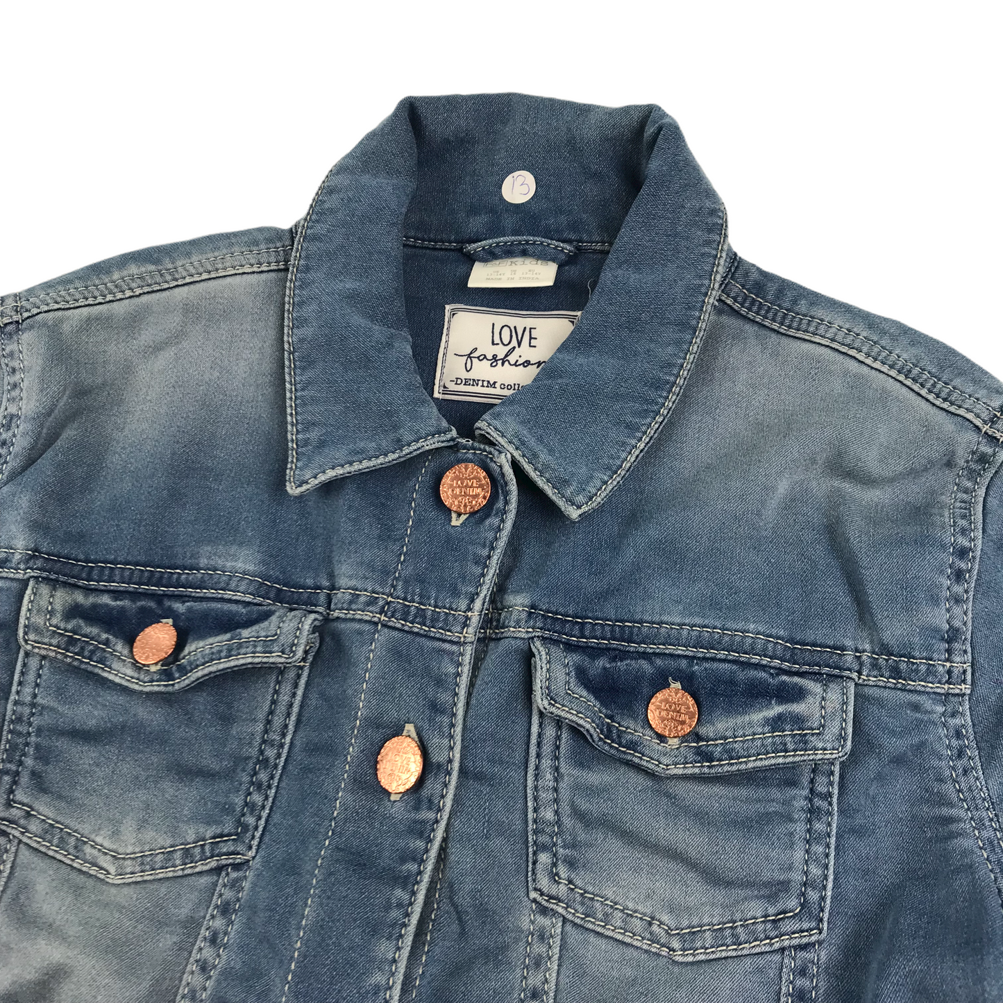 F&F Blue Denim Jacket Age 13